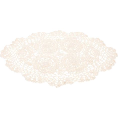 Nappe en crochet, anti-poussière, pour la maison, jaune clair. (1/5)
