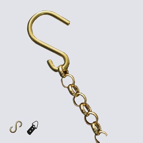 Kit de 5 barres suspension en laiton pour tableaux, style français, (1/5)