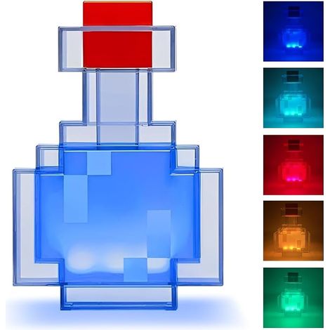 Bouteille de Potion Magique, 8 Couleurs LED Veilleuse, Bouteille de Potion Magique Très Réaliste Lumières, Secouez la Lampe à Couleurs Changeantes, Veilleuse Rechargeable pour Fans Enfants (1/5)