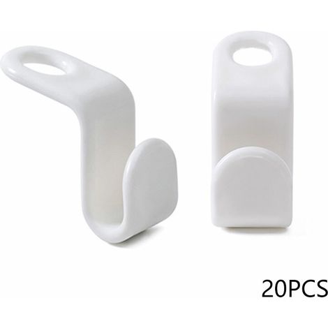 Lot de 20 connecteurs de cintres gain de place, organisateur dressing (1/5)