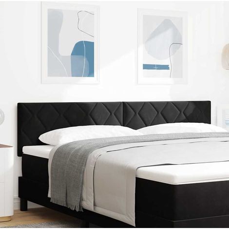 Kopfteil Schwarz 180 cm Samt (1/5)