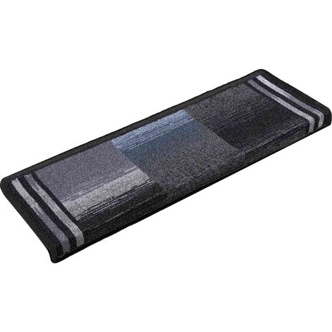 Maison Exclusive - Tappetini per Scale Autoadesivi 5 pz 65x21x4 cm Nero e Grigio (1/5)