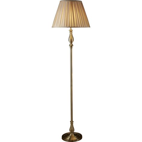 Piantana Contemporaneo Fiammingo Acciaio Ottone Tessuto 1 Luce E27 (1/5)