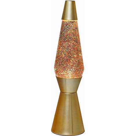 I-TOTAL - LAMPE À LAVE MAGMA & GLITTER (GOLD GLITTER) (1/5)