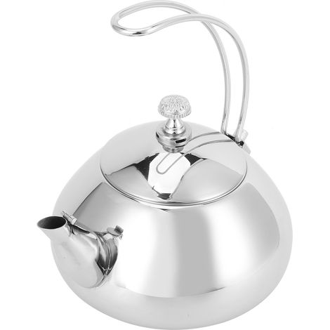 Théière/cafetière en acier inoxydable 304 avec filtre et récipient pour thé, couleur argent, 1,5 L (1/5)
