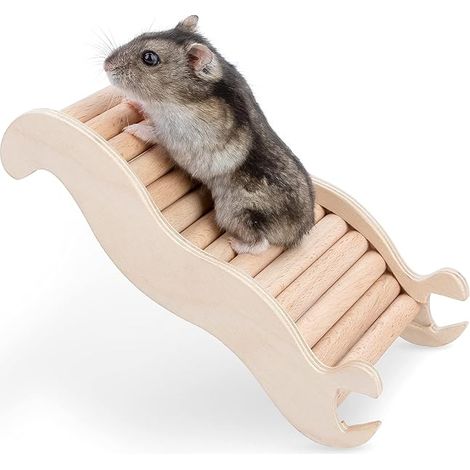 Wooden Bridge for Hamsters, Gerbils, Mice and Small Animals (16 cm) (1/5)