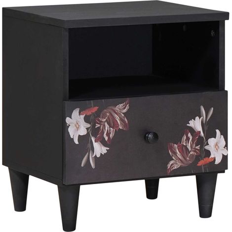 vidaXL  Bedside Table  Brown 40 x 33 x 46 cm Solid Mango Wood