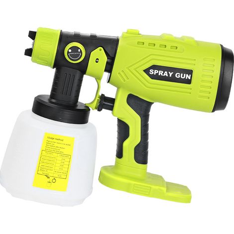 Pistolet à peinture électrique pour graffiti, à haute atomisation, alimenté par batterie au lithium (batterie non incluse). (1/5)