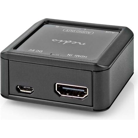 Nedis Digital Audio Converter / 1-Weg / Audio- / Video- / Dateneingänge: HDMI™ Input / Audio- / Video- / Datenausgänge: 1x 3.5 mm Audio Out / 2x (2x RCA Female) / Automatisch / Anthrazit