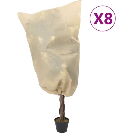 Wintervlies mit Kordelzug 8 Stk. 70 g/m² 0,8x1 m