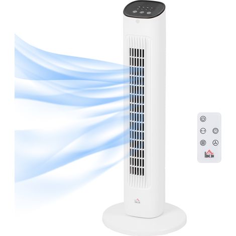 HOMCOM Ventilatore a Colonna 3 Velocità con Telecomando, Timer e Oscillazione