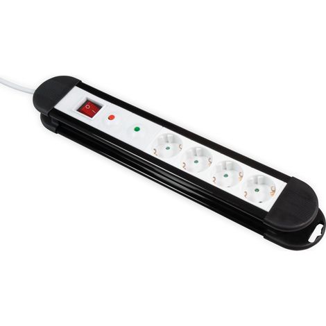 MCPOWER Steckdosenleiste KL-04, 4-fach, 1,4 m Zuleitung ÜS, Schalter (1/2)