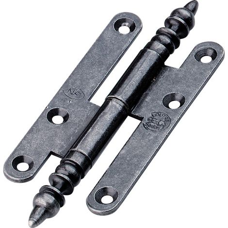 Paumelle pour meuble 110x55mm gauche acier poli – Bout rond pour installation facile – 3ARG1151 – Bros
