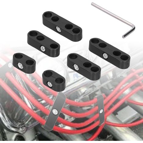 Kit de séparateurs de fils de bougie 7mm/8mm avec clé, résistant aux hautes températures, compatible Ford (1/5)