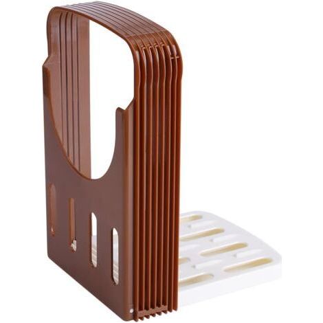 Crediri Bamboo Bread Slicer – Manual Bread Slicer for Homemade Bread, Toast, Cakes – Foldable Bread Slicer with Cutting Guide, Board and Knife (1/5)
