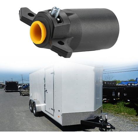 Adaptateur connecteur remorque 7 broches rondes 12V prise US pour attelage tracteur camping-car caravane (1/5)