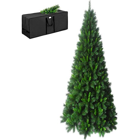 Albero di Natale Effetto Realistico Pino Sweden Slim Artificiale Richiudibile Salvaspazio Apertura Ramo a Gancio Folto Verde con Borsone PINO SWEDEN SLIM VERDE 180cm (1/4)