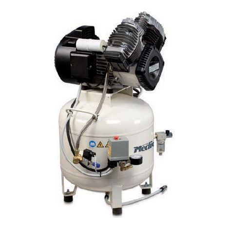 Nuair - Compresseur à air pour dentiste et laboratoires 3CV 2,2kW 230V Monophasé 50L non lubrifié - Med 320-50V-3M
