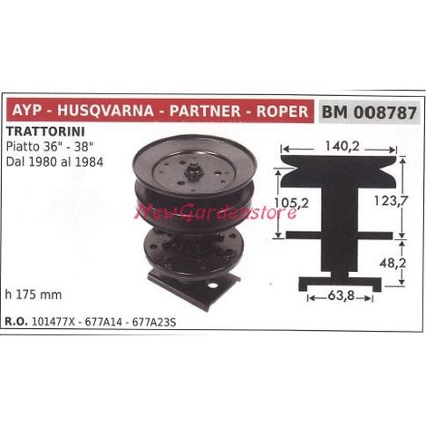 Mozzo portalama trattorino rasaerba tagliaerba piatto 36 38 AYP 008787