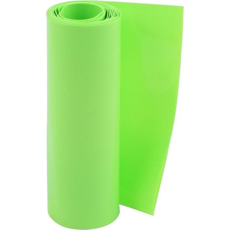 Emballage Batterie Gaine Thermorétractable PVC Tuyau Tube 90mm Plat pour 18650 Fournitures 2,5m Vert Clair (1/2)