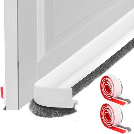 Boudin de Porte Isolant Froid, Joint Brosse Isolation Phonique Portes, Bas de Anti Froid Balai Porte D'entrée, Idéal pour L'isolation Contre Le Froid, Le Bruit & l'humidité, Anti-poussière (1/5)