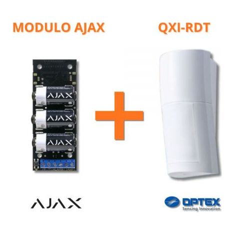 Optex sensore esterno doppia tecnologia wireless antifurto + Modulo Ajax 38184 - QXI-RDT