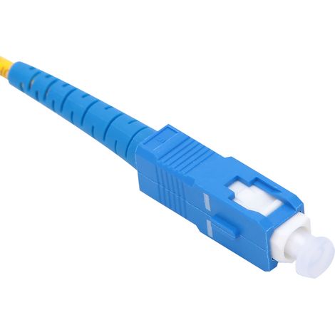 Lot de 2 cordons fibre optique LC/UPC vers SC/UPC 3 m jaune gaine PVC (1/5)