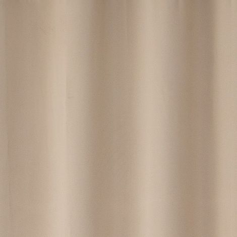Verdunkelungsvorhang, 100 % Polyester, beige, 140 x 260 cm – 8 silberne Ösen – Schweres 260 g/m² Gewebe für vollständige Verdunkelung (1/5)