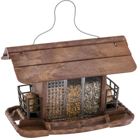 Ferplast JOK 2 Mangiatoia rifugio per uccelli selvatici. Variante JOK 2  - Misure: 34 x 26 x h 23 cm - Marrone (1/6)