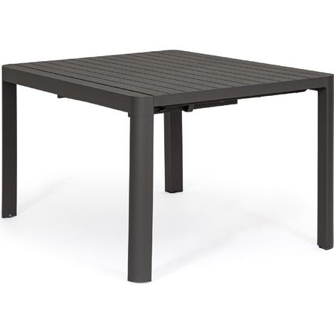 Tavolo in alluminio quadrato allungabile "Kiplin" 149 X 97/149 cm -Nero (1/4)