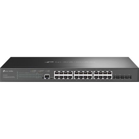 TP-Link Omada SG3428XMP switch di rete Gestito L2+ Gigabit Ethernet (10/100/1000) Supporto Power over Ethernet (PoE) 1U Nero
