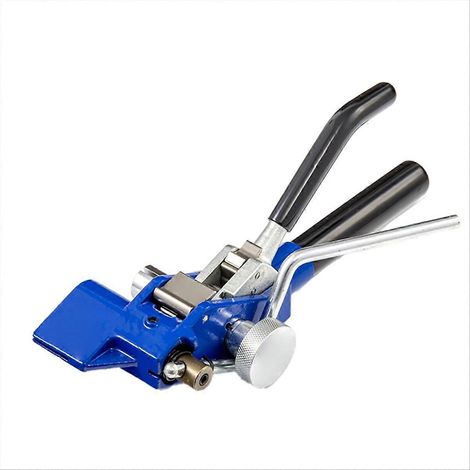 Outil de coupe pour colliers de serrage en acier inoxydable, cliquet de serrage pour feuillards en acier inoxydable, pince pour colliers de serrage en acier inoxydable (bleu) (1/5)