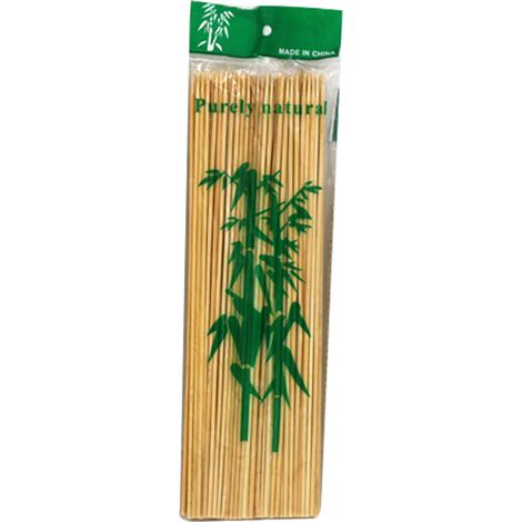 Brochettes jetables en bambou 3mm x 25cm pour barbecue, grillades, apéritif, brochettes de fruits, fontaine au chocolat (1/5)