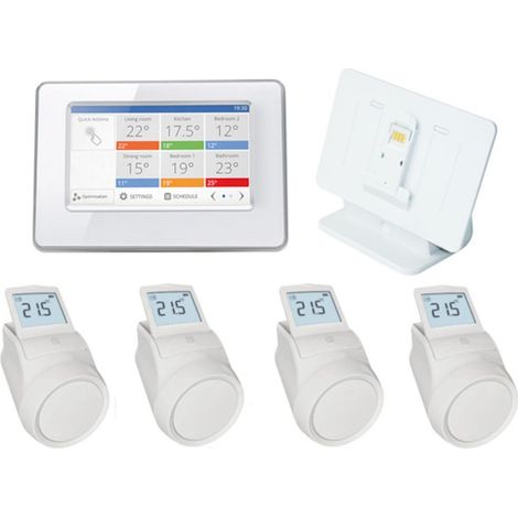 Resideo Pacchetto starter evohome Wi-Fi XL con radio 868 MHz, programmabile, bianco, ATP924G3002