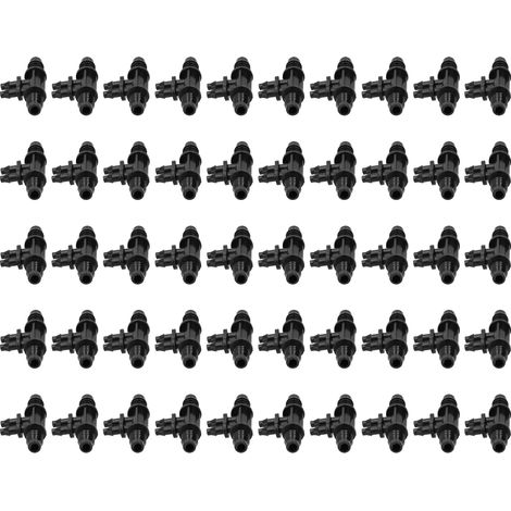 50 raccords à 4 voies 8/11 vers 4/7 mm pour tuyaux d'irrigation goutte à goutte - Accessoire de jardinage (1/5)