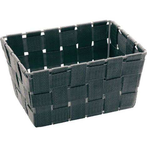 Adria Mini-Badezimmerkorb, Badezimmeraufbewahrung, länglich, Polypropylen, 19 x 9 x 14 cm, grau (1/3)