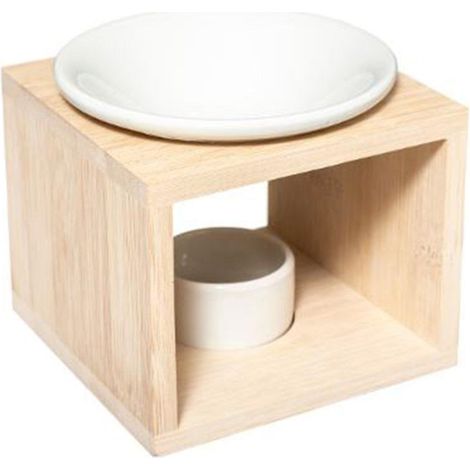 Brûle-Parfum en Céramique "Bambou" 11cm Naturel (1/2)