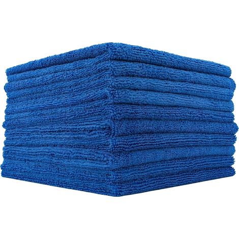 Asciugamano in microfibra, altamente assorbente, senza pelucchi, blu scuro, 10 pezzi, fibra superfine (1/2)