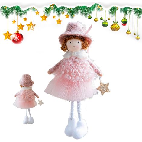Ornements d'ange Pendentif Ange en Peluche Mignon Ornement Ange Noël Décoration Pour Décoration De Noël Et Des Fêtes Intérieur Extérieur Suspendu Adulte Enfant Jardin Porte (1/5)