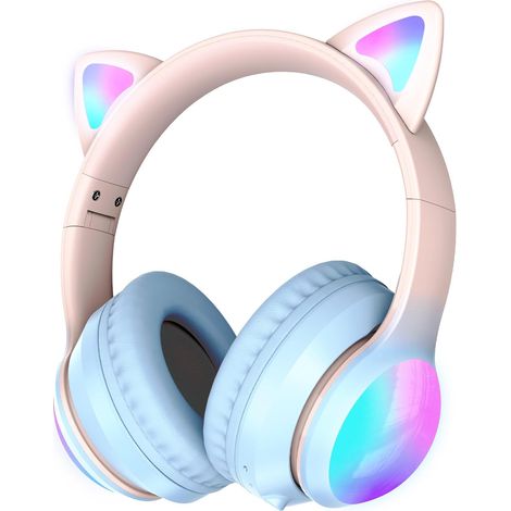 Écouteurs Bluetooth sans fil avec effets lumineux RGB (1/5)