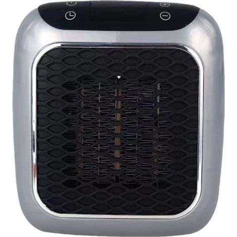 GDHZS- Chauffage soufflant à prise avec télécommande, mini radiateur soufflant en céramique 800 W, économie d'énergie, chauffage radiant silencieux avec minuterie de 12 heures, thermostat (1/5)