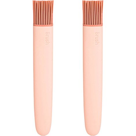 Pinceau à pâtisserie, pinceau à badigeonner pour sauce barbecue, marinade, huile pour viande, en silicone résistant à la chaleur et de qualité alimentaire, rose