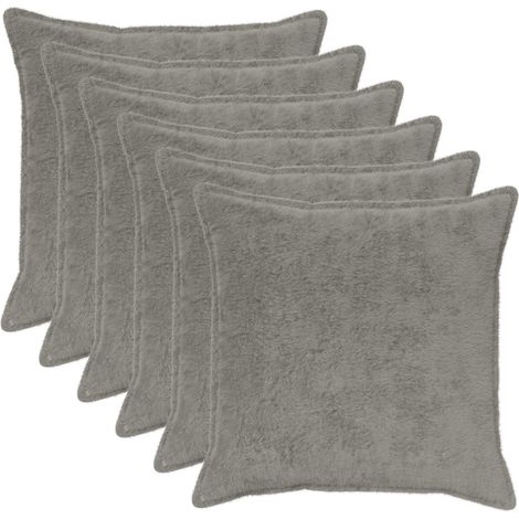 vidaXL Funda de almohada 6 uds. HOUTEN Gris Claro 80 x 80 cm (1/2)