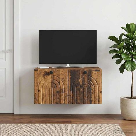Wandmontierter TV-Schrank Altholz 59,5 x 41 x 30 cm (1/5)