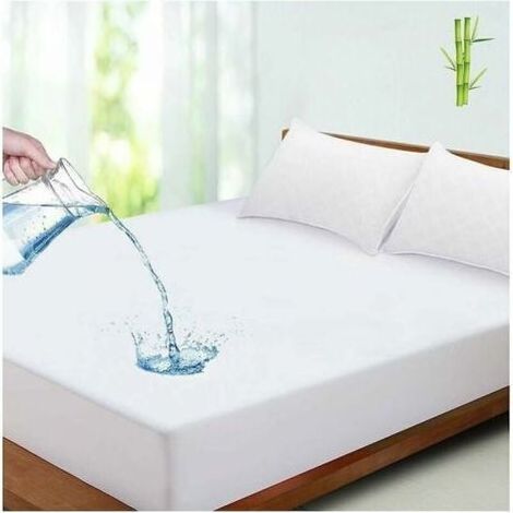 Protège matelas imperméable, absorbant et anti-acariens 150 x 190 cm,Housse Matelas (1/5)
