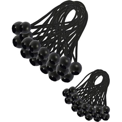 30 tendeurs élastiques 150/200 mm, sandows pour pavillon/bâche/camping/tente/rideaux/harnais d’extension (1/5)