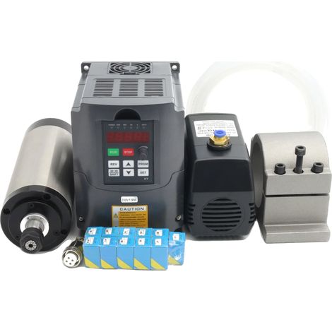 Moteur de broche à eau CNC, haute précision, application polyvalente, Kit complet (1/2)