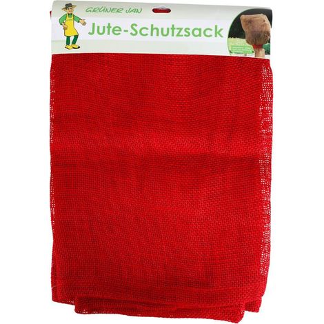 Jute-Schutzsack 57x78cm rot Natur Garten Überzug für Sträucher Pflanzen etc.