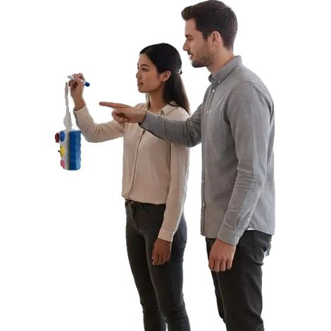 Pizarra magnética blanca, superficie de acero lacado, marco de aluminio, color blanco. (1/2)
