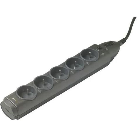 Infosec Influx S5 multipresa nera 5 prese 2500W